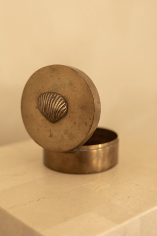 Brass Scallop Trinket Box