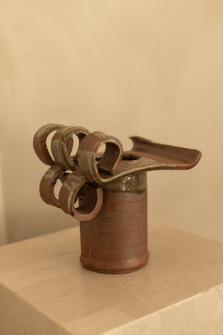 Mid Century Coiled Studio Pottery Vessel