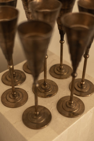 Laslo for Towle Silver-Plated Goblets Sculptural Stemware