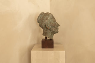 Patinated Sculpture Modernist Bust