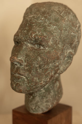 Patinated Sculpture Modernist Bust