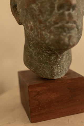 Patinated Sculpture Modernist Bust