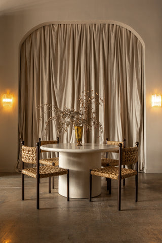 Paradis Round Dining Table | Spanish Beige Marble