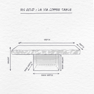 La Via Coffee Table dimensions