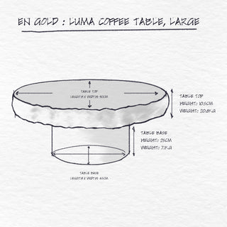 Luma Coffee Table, Large dimensions