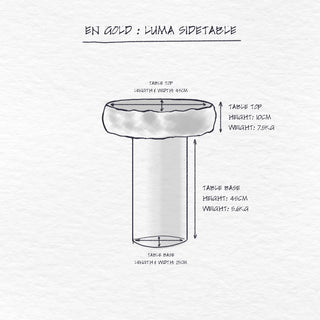 Luma Side Table dimensions