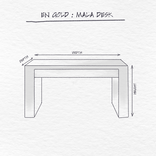 Mala Desk dimensions