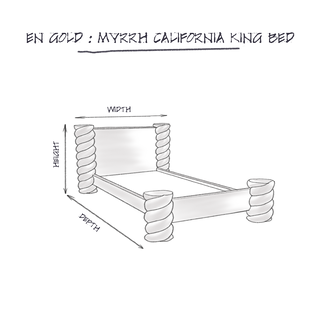 Myrrh Bed Frame, California King dimensions