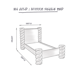Myrrh Bed, Single dimensions