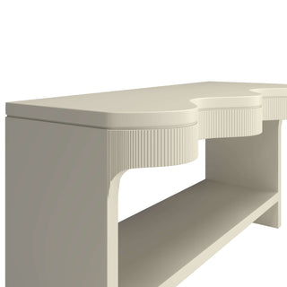 Onda Console Table, Cream, Close Up View