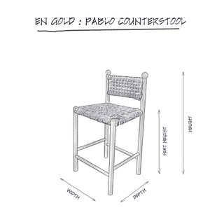 Pablo Stool | Natural dimensions