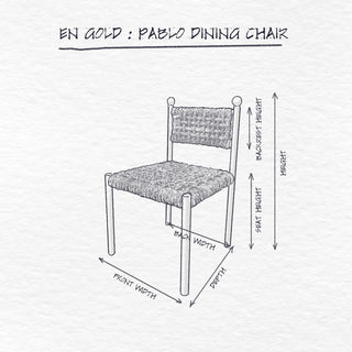 Pablo Chair, Natural dimensions