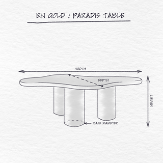 Paradis Coffee Table dimensions