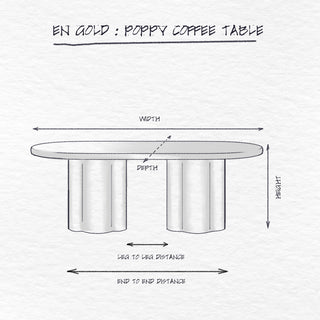 Poppy Coffee Table dimensions