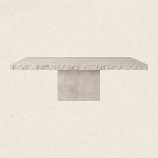 La Via Dining Table | 95" x 40" | Spanish Beige Marble