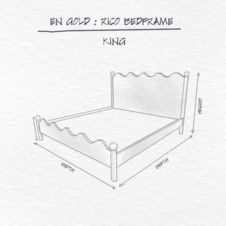 Rico Bed Frame, King dimensions