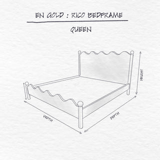 Rico Bed Frame, Queen dimensions