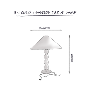 Santos Table Lamp dimensions