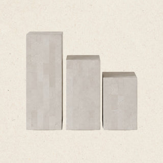 Spanish Beige Marble Plinth | Large