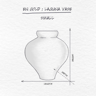 Laguna Vase, Natural White Small dimensions