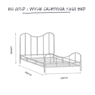 Wylie Bed Frame, California King dimensions