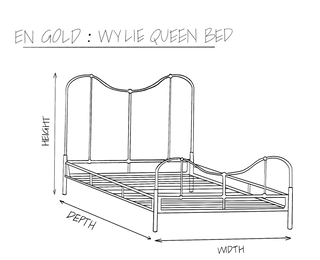 Wylie Bed Frame, Queen dimensions