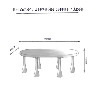 Zeppelin Coffee Table dimensions
