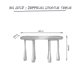 Zeppelin Console Table dimensions