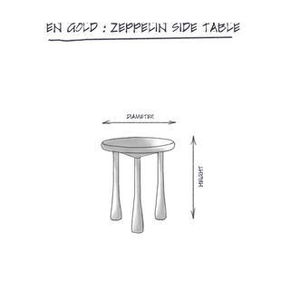 Zeppelin Side Table dimensions