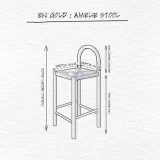 Amelie Stool dimensions