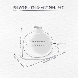 Bulb and Dish Set dimensions