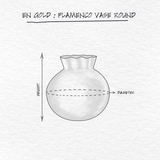 Flamenco Vase Round dimensions