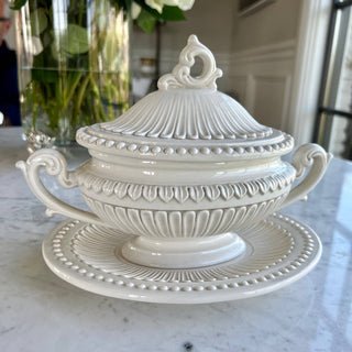 Finezza Cream Small Soup Tureen Platter