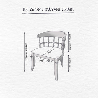 Bayani Chair dimensions