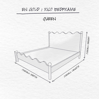 Rico Bed Frame, Queen dimensions