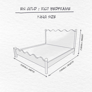 Rico Bed Frame, California King dimensions