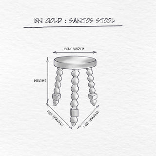 Santos Milk Stool dimensions