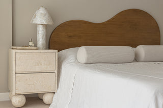 Heavyweight Linen Bedcover - Ivory