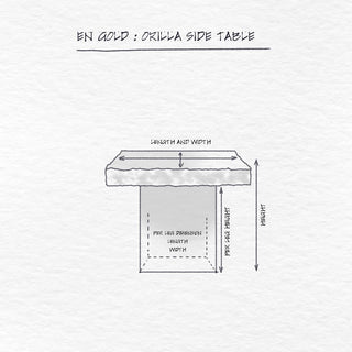 Orilla Side Table dimensions