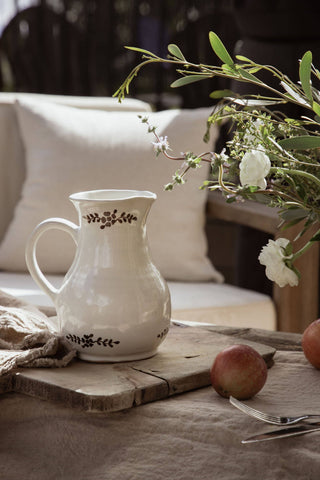 Hand-painted Margot Pitcher | Brown