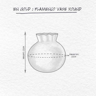Flamenco Vase Round dimensions