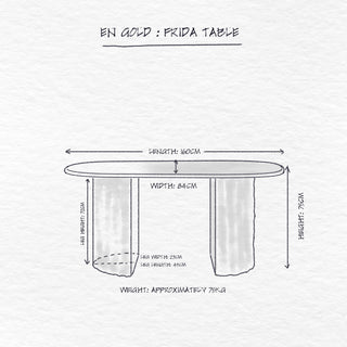 Frida Table dimensions