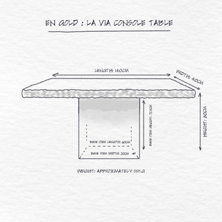 La Viá Console Table dimensions