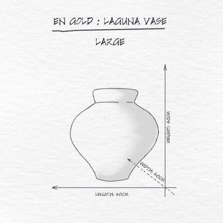 Laguna Vase, Smokey White Large dimensions