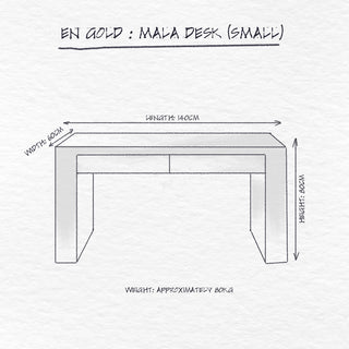 Mala Desk dimensions
