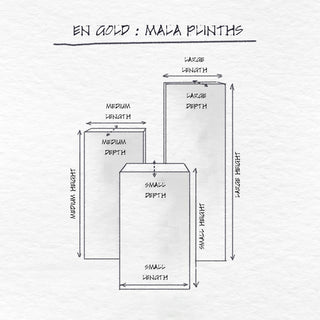 Fossil Stone Plinths dimensions