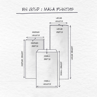 Moreno Stone Plinths dimensions