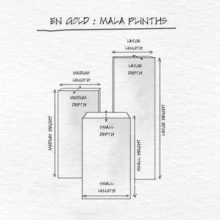 Rosé Stone Plinths dimensions