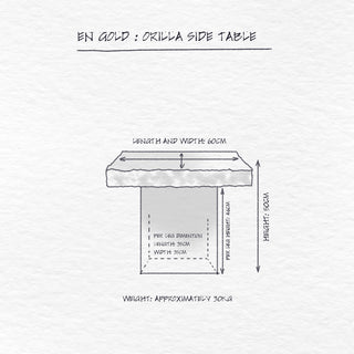 Orilla Side Table dimensions