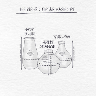 Pastel Vase Set dimensions